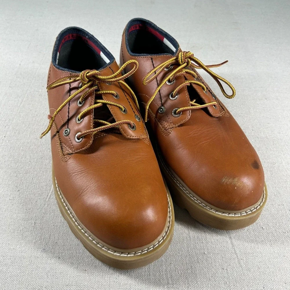 Vintage Tommy Hilfiger Shoes Mens 13 Chunky Oxford Brown Y2K 35012 G-9 CH9